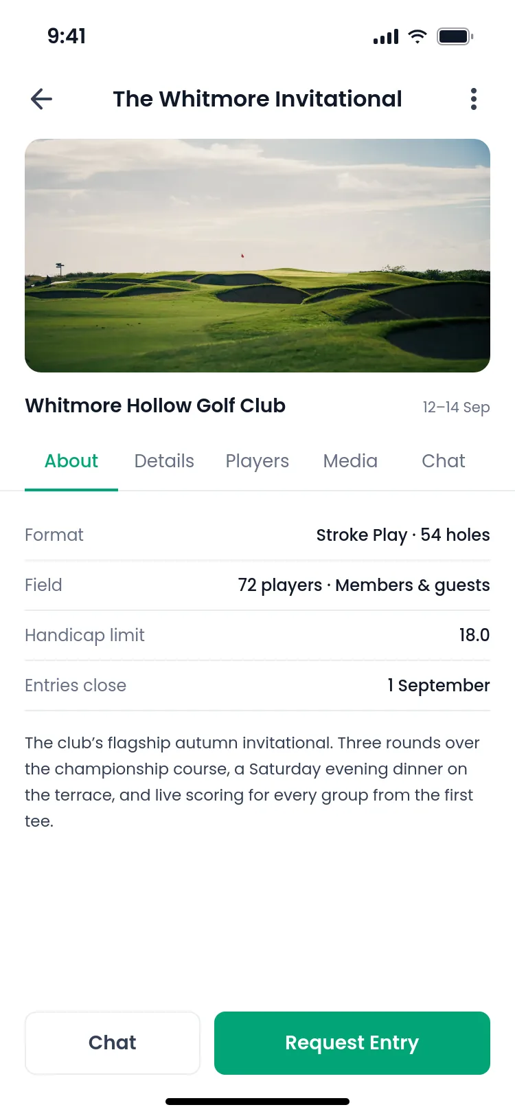 Tournament details